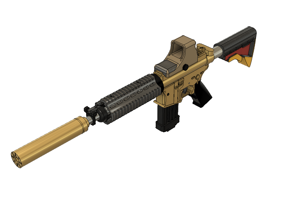 STL file M4A1 assault rifle NATO ammunition. Assault Rifle 🔫・3D print ...